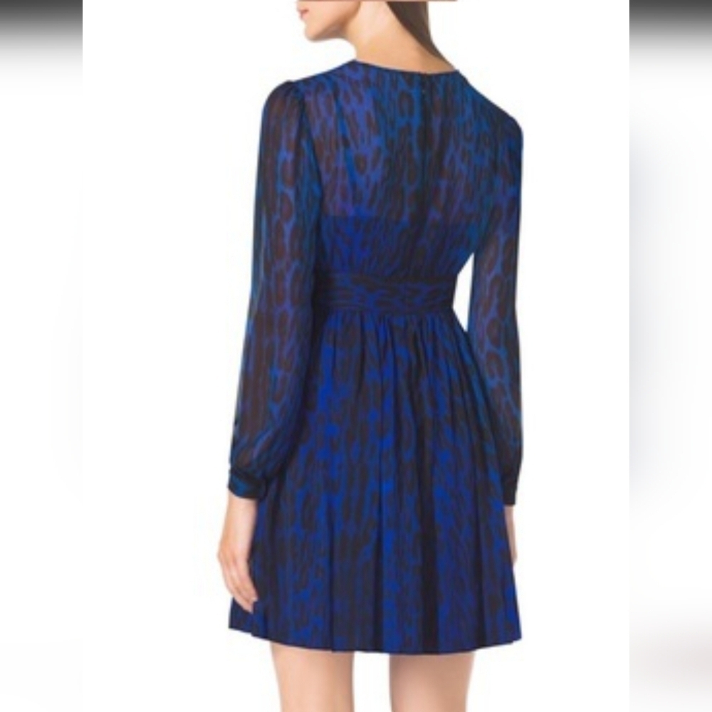 Michael Kors Long Sleeve Animal Print Dress - Picture 5 of 6